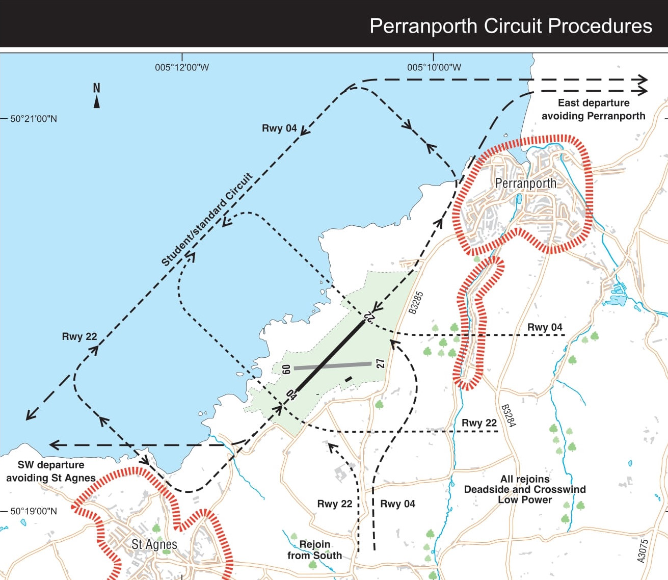 map of perranporth airfield